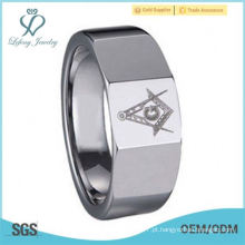 Banda de aço inoxidável Masonic Magnificent Freemason Ring Men Women